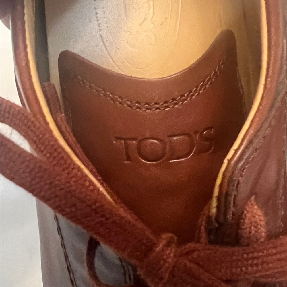 TOD’S WOMENS BROWN LEATHER DRIVING SHOES SIZE 38.5 - Picture 5 of 16